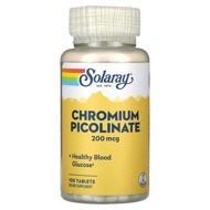 Chromium Picolinate 200 мкг Solaray 100 таб.