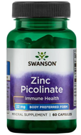 Zinc Picolinate 22 мг Swanson 60 капс.