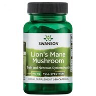 Lion's Mane Mushroom 500 мг Swanson 60 капс.